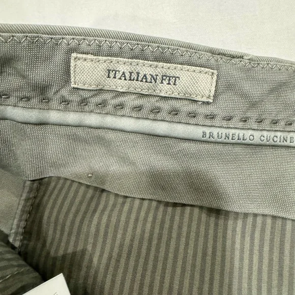 Brunello Cucinelli Green Chinos, Italian Fit, Size 52 (US 36) - Picture 4 of 5